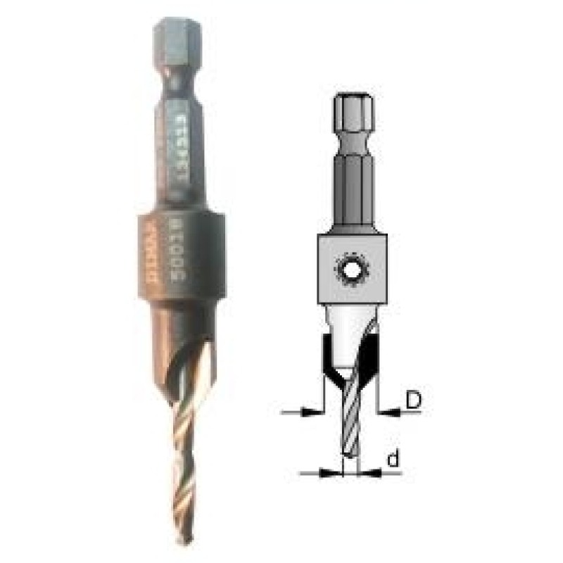 Snappy Carbide Tipped Countersink 1/8" Dimar 50018