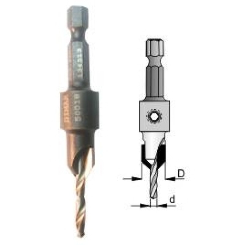 Snappy Carbide Tipped Countersink 3/32" Dimar 50332