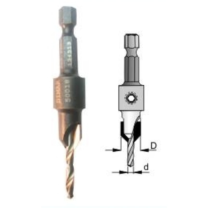 Snappy Carbide Tipped Countersink 5/64" Dimar 50564