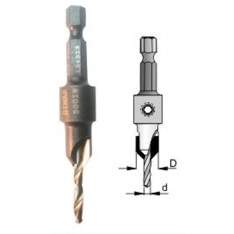 Snappy Carbide Tipped Countersink 7/64" Dimar 50764
