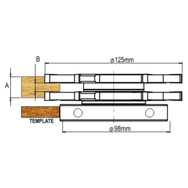 Tongue & Groove 5/16" Cutter Set Dimar 707TG516