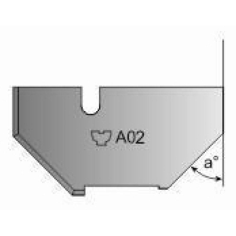 A02 Solide Carbide Knives (2 Pcs) 45 Deg. Dimar
