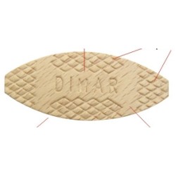 Wood Biscuit 1-7/8" X 5/8" 100 Pcs Dimar BJ0-100