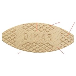 Wood Biscuit 2-1/8" X 3/4" 100 Pcs Dimar BJ10-100