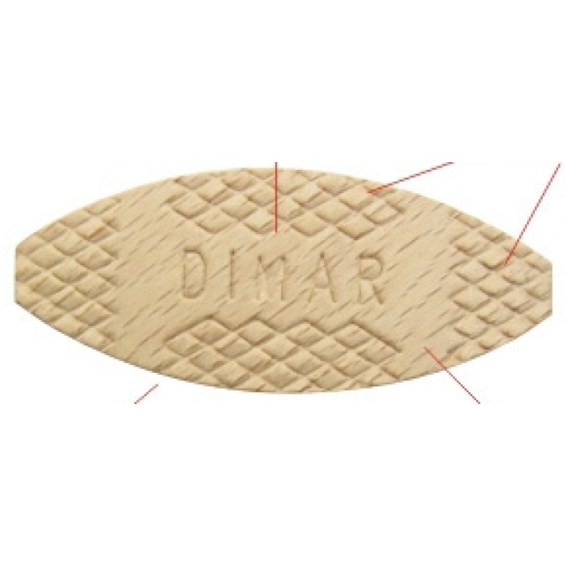 Wood Biscuit 2-1/8" X 3/4" 100 Pcs Dimar BJ10-100