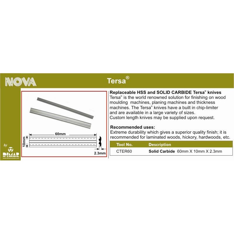 Tersa Carbide 60x10x2.3 Dimar CTER60