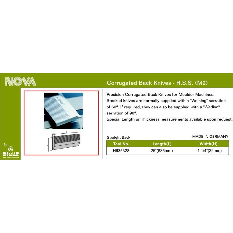 Hss Corr 25" X 1 1/4" X 5/16" Dimar H635328