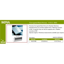 Hss Corr 25"-2.3/4"-5/16"  Bevel Back Dimar H635708B