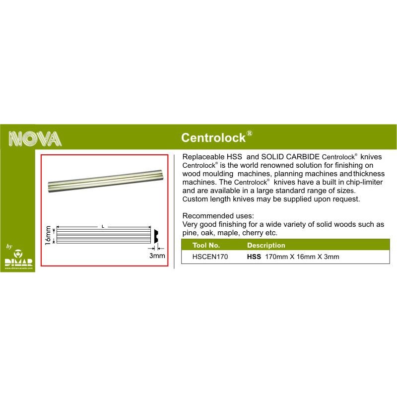 Centrolock Hss 170x16x3 Dimar HSCEN170
