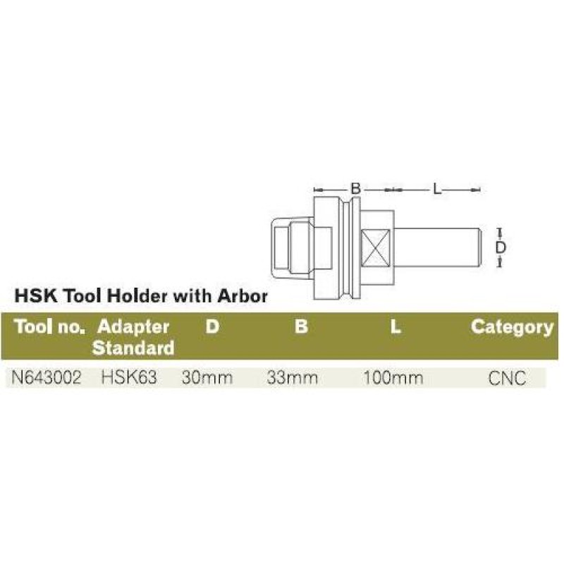 Chuck  Hsk63  30mm X 33mm X 100mm Dimar N643002