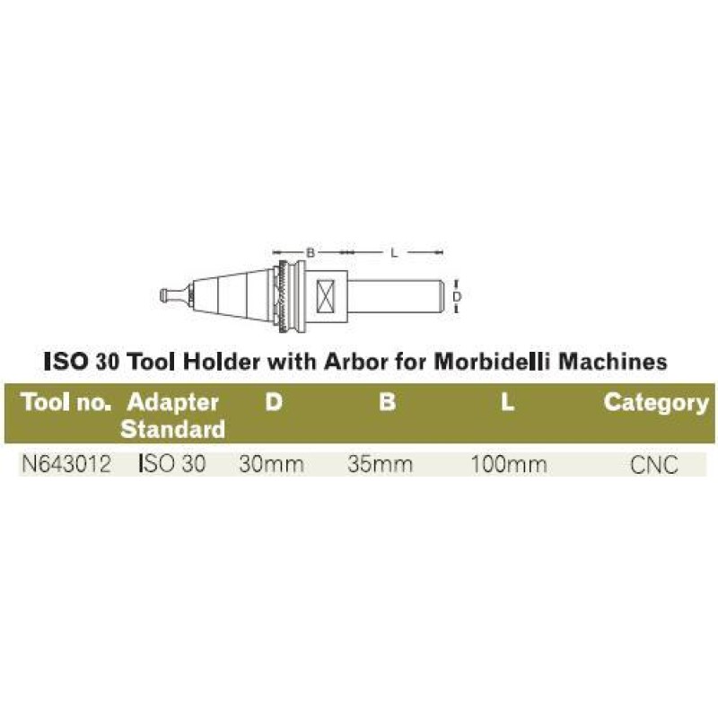 Chuck  Iso 30  30mm X 35mm X 100mm Dimar N643012