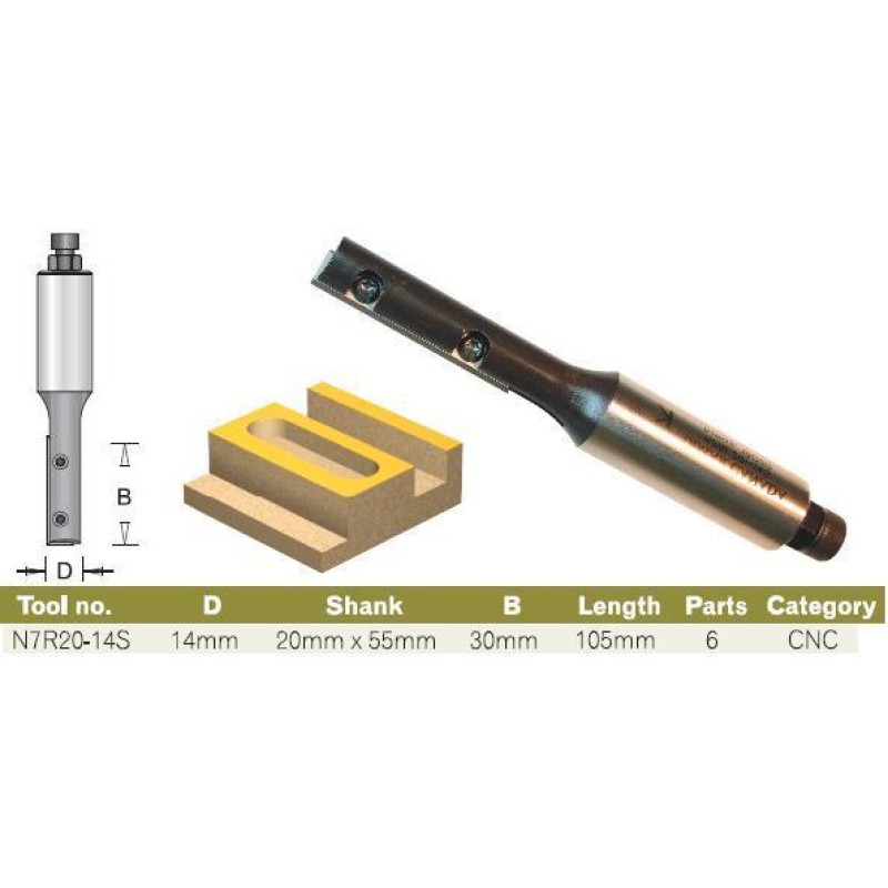 Cnc Straight, Plunge 14mmx30mm Dimar N7R20-14S