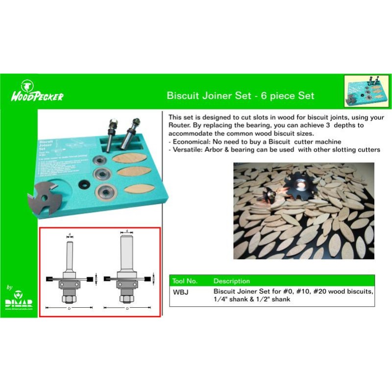 Dimar Woodpecker Biscuit Jointer Set Dimar WBJ