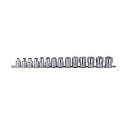 14 Piece 3/8" Dr. 12 Pt. SAE Hand Socket Set