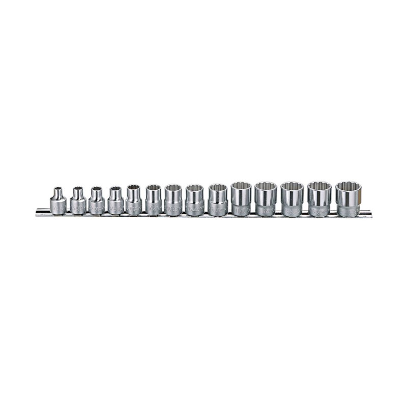 14 Piece 3/8" Dr. 12 Pt. SAE Hand Socket Set