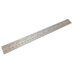300mm Satin Chrome Spring Tempered Steel Rule
