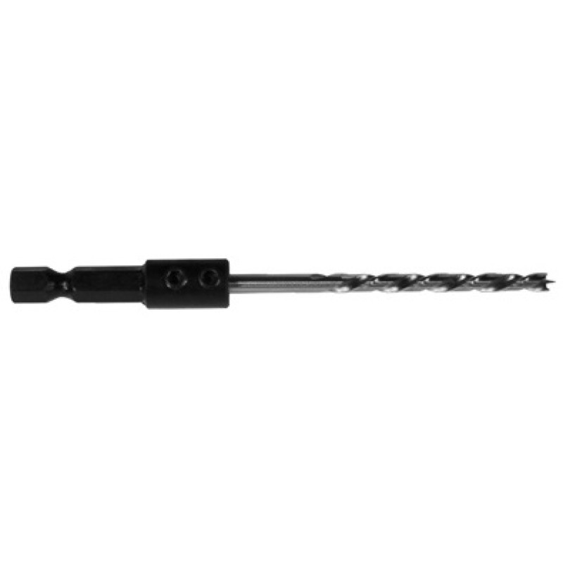 4.5mm Diameter Lipped HSS Brad Point Drill Bit Regular Length 1/4" Hex Shank