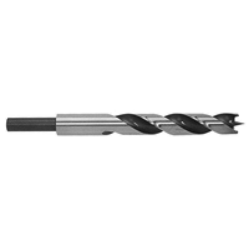 27/64" Diameter Lipped HSS Brad Point Drill Bit Regular Length 1/4" Reduced Shank