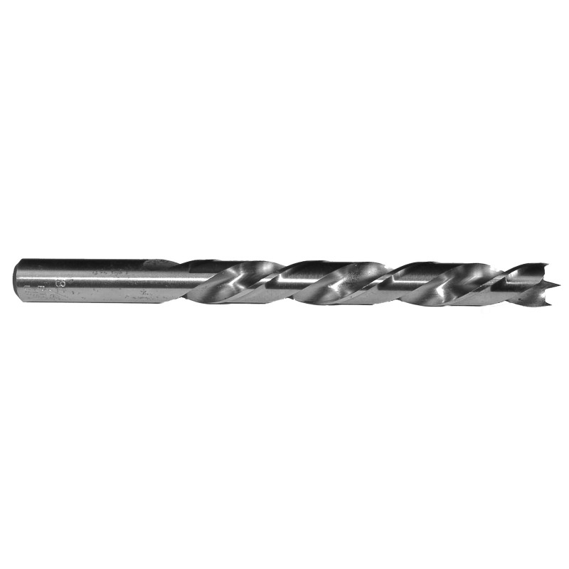 Letter A Diameter Lipped HSS Brad Point Drill Bit Regular Length Left Hand