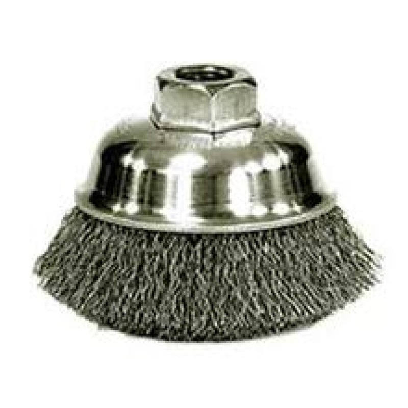 Wire Cup Brushes 3-1/2 Diameter M14x2.0 Arbour Hole .014 Gauge Crimped