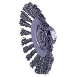 Wire Wheel 4-1/2" Diameter with 5/8-11 Arbour Hole .020 Gauge Standard Twist Knotted