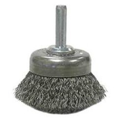 Wire Cup Brushes 1-3/4" Diameter 1/4" Shank .006 Gauge Crimped