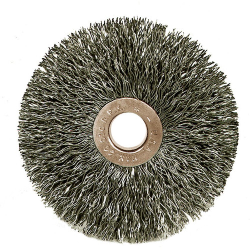 Wire Wheel 3" Diameter 1/2-3/8" Arbour Hole .0118 Gauge Stainless Steel