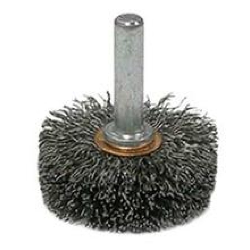 Wire Wheel 1-1/2" Diameter 1/4" Shank .0118 Gauge Crimped