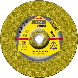 Grinding Disc Type 27 (Depressed Center) 9" x 1/4" x 7/8" A24EX for General Purpose Klingspor 13447
