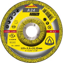 Cut Off Depressed Center 5 x 3/32(2.5mm) x 7/8 A24ex  Klingspor 188463