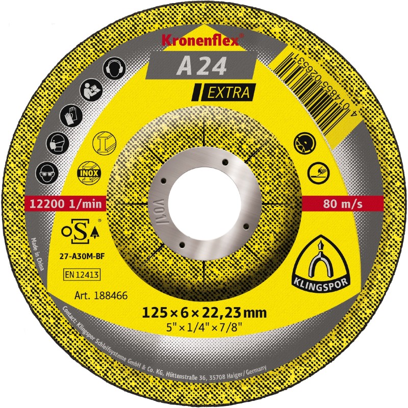 Depressed Center 5x1/4(6mm)x7/8 A24ex Klingspor 188466