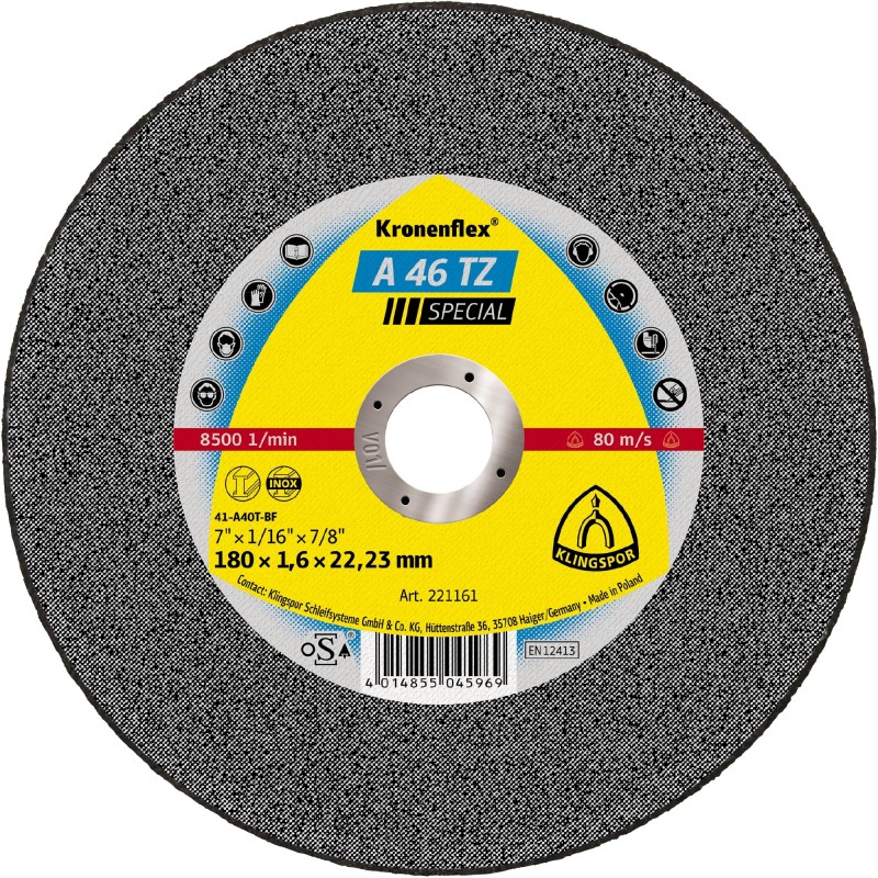 Depressed Center 5x1/4(6mm)x7/8 A24n Klingspor 2922