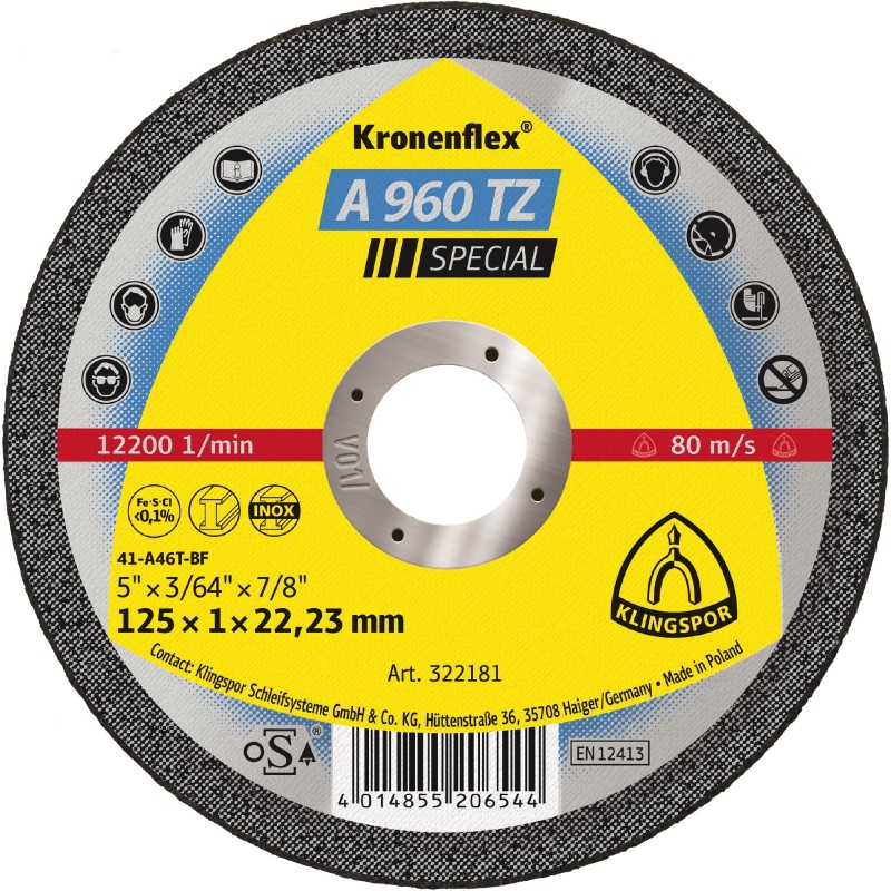 Depressed Center 4-1/2x3/64x7/8 A960tz Klingspor 325290