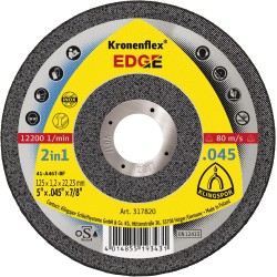 Cut Off Type 1 (Flat) 5 x .045 The Edge for Steel & Stainless Steel Klingspor  