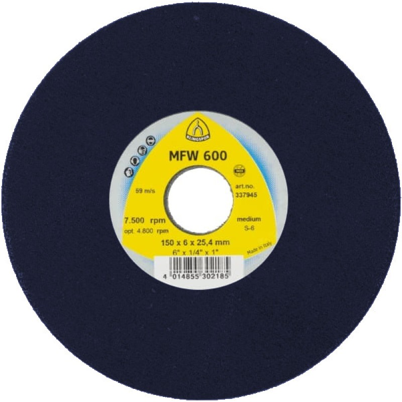 Surface Conditioning Disc 6" Diameter 1/4" Thick 7/8" Arbour Hole MFW 600 Fine (Blue) Klingspor 311869