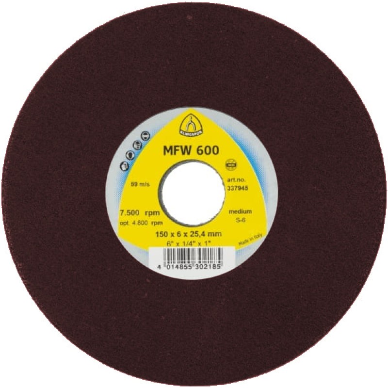 Surface Conditioning Disc 6" Diameter 1/4" Thick 7/8" Arbour Hole MFW 600 Coarse (Red) Klingspor 311867