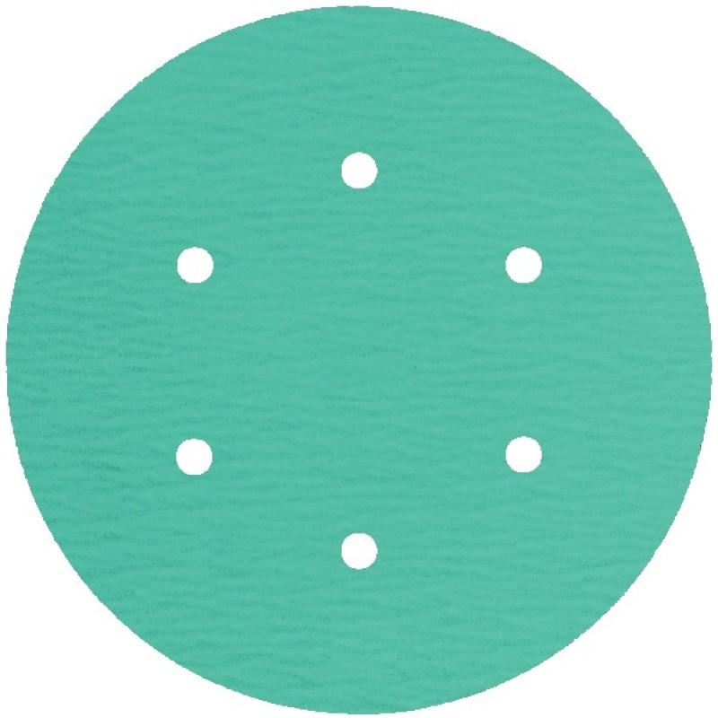 Sanding Disc 6" Diameter With 6 Holes Velcro FP77 Aluminum Oxide 800 Grit