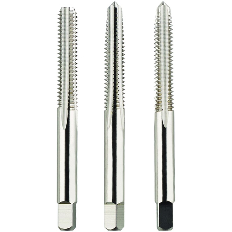 M10 x 1.50 Hand Tap Set D6 4 Flutes High Speed Steel Bright Made In U.S.A.