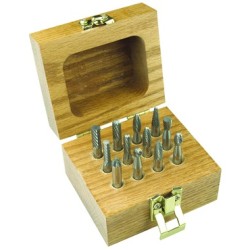C-100 Carbide Burr Set 1/8" Shank Double Cut Made In U.S.A.