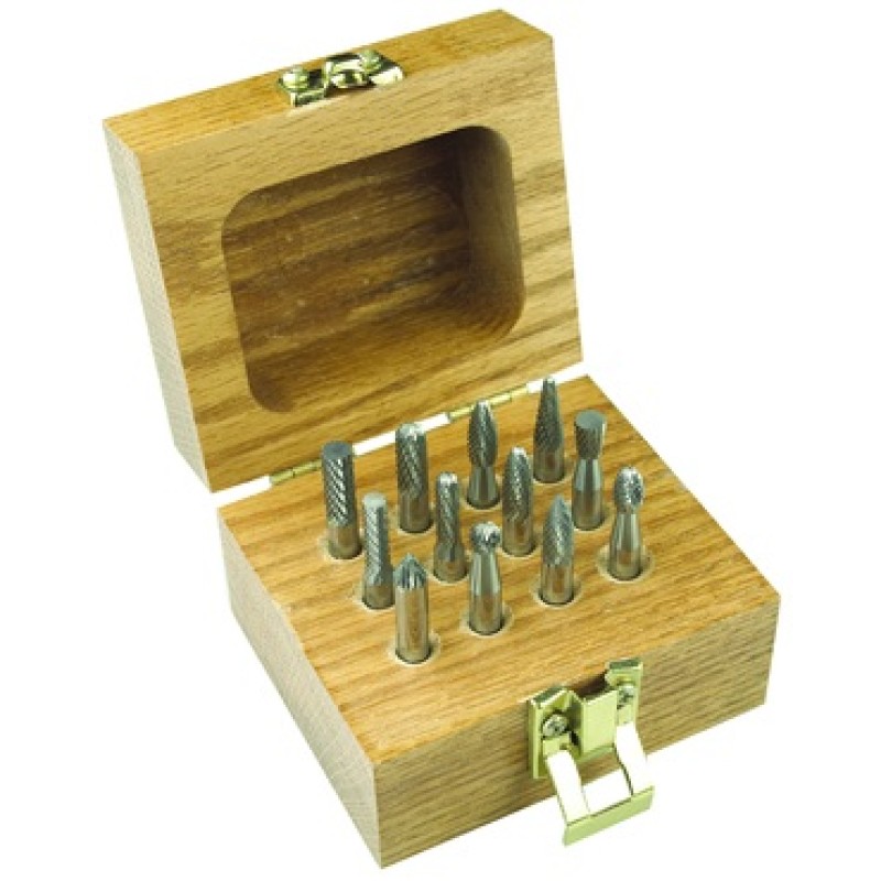 C-400 Carbide Burr Set  1/4" Shank Double Cut Made In U.S.A.