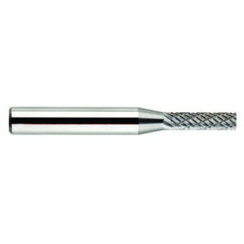 Carbide Burr SA-13 Cylinder Shape No End Cut 5/32" Diameter 5/8" Long 1/4" Shank Double Cut Made In U.S.A.