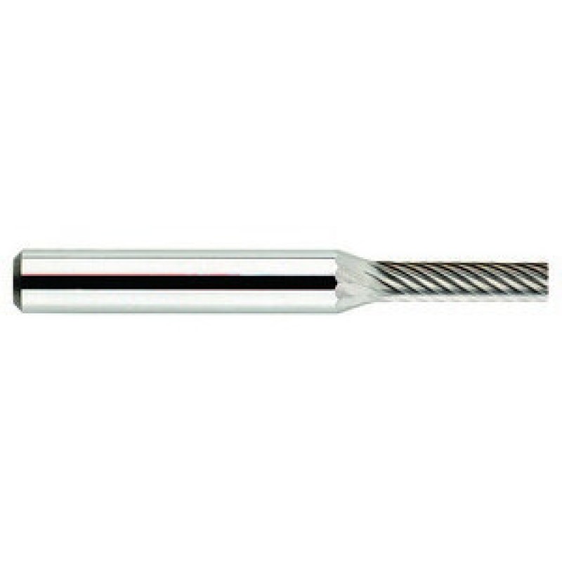 Carbide Burr SA-12 Cylinder Shape No End Cut 1/8" Diameter 5/8" Long 1/4" Shank Single Cut Made In U.S.A.