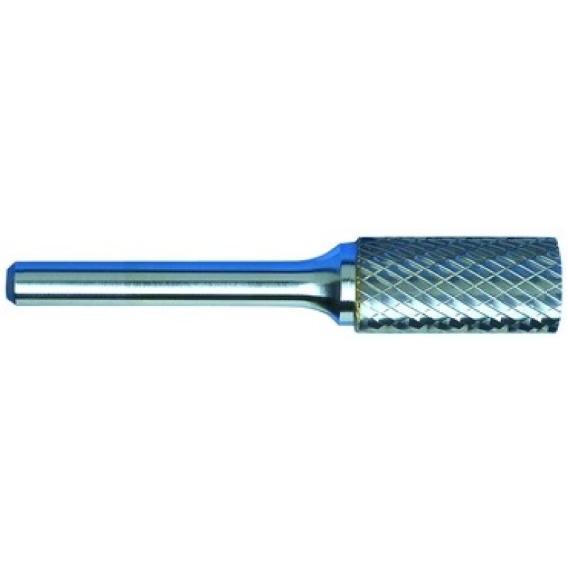 Carbide Burr SA-3L Cylinder Shape No End Cut 3/8" Diameter 1" Long 1/4" Shank Double Cut Made In U.S.A.