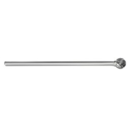 Carbide Burr SD-1L6 Ball Shape 1/4" Diameter 3/16" Long 1/4" Shank Double Cut 6" Long Shank Made In U.S.A.