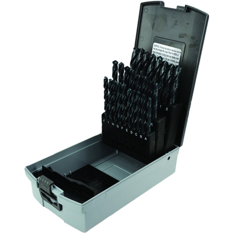 Drill Set 26 Piece A to Z Jobber Length High Speed Steel Black Oxide Made In U.S.A.