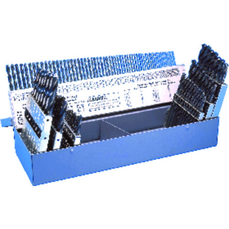 Drill Set 115 Piece 1/16 to 1/2 by 64ths A to Z and #1 to #60 Jobber Length High Speed Steel Black Oxide Made In U.S.A.