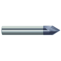 1/2 Chamfer Mill 60 Degree 2 Flute Carbide ALTiN Made In U.S.A.