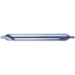 #1 Combined Drill and Countersink 60 Degree Plain Type 3" OAL High Speed Steel Bright Made In U.S.A.