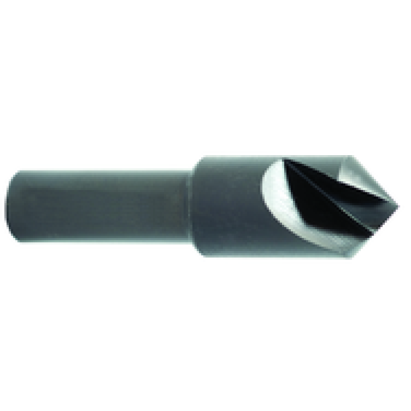 3/8" Single Flute 82 Degree 1 Flute High Speed Steel Black Made In U.S.A.