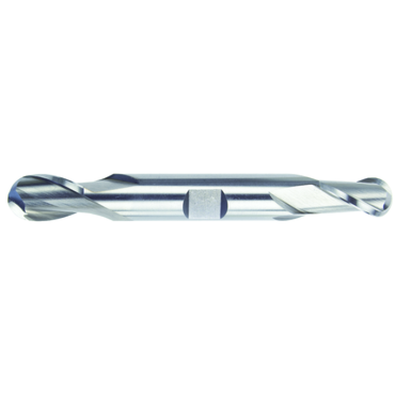 1/4 2 Flute 3/8 Shank Double End Ball Center Cutting High Speed Steel Regular Length Bright Made In U.S.A.